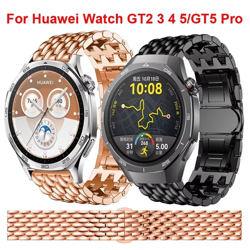Steel Band For Huawei Watch GT5 Pro 46mm Metal 22mm Stainless Strap For Huawei Watch 3 4 4Pro GT 5 4 3 2 46mm GT2Pro GT2e GSPro
