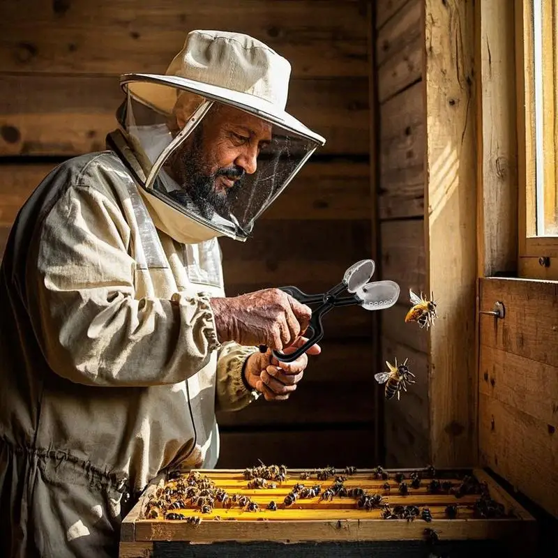 Queen Bee Catcher Cage Clips Beekeeping Tools Reusable Queen Bee Catcher Lightweight Catching Tool Swarm Traps For Outdoor