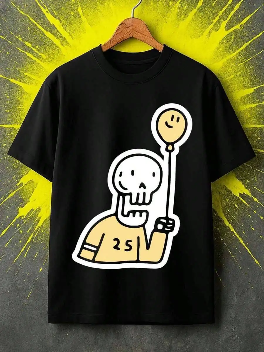 1 Pack Men's Halloween T-Shirt 180Gsm Heavyweight Black Short Sleeve Round Neck Tee With Funny Nurse 25Th Birthday Graphic 100%