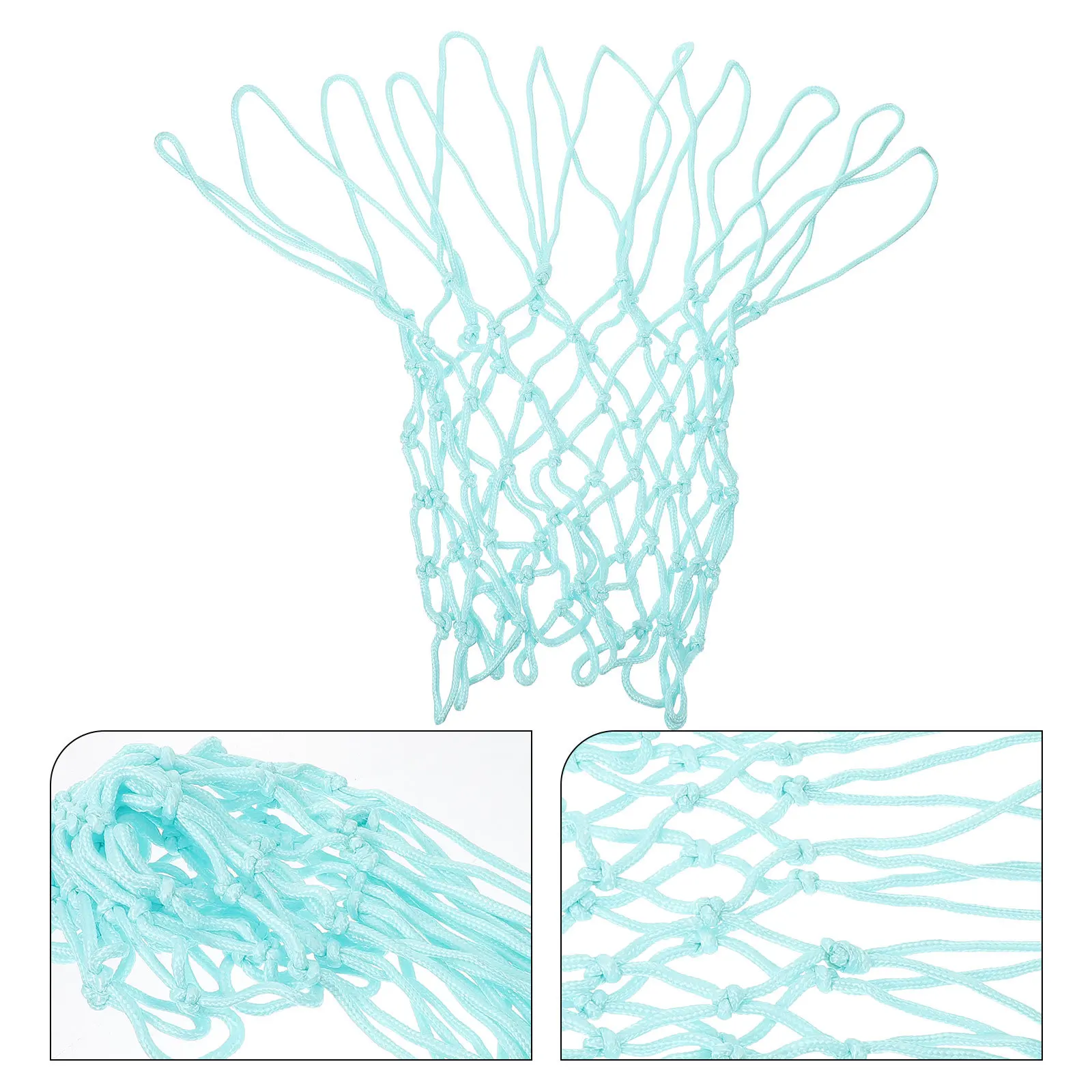 発光バスケットボールネット 高耐久性 ナイロン製 交換用バスケットボールフレームネット 屋外/屋内用 バスケットボールフープメッシュバッグ