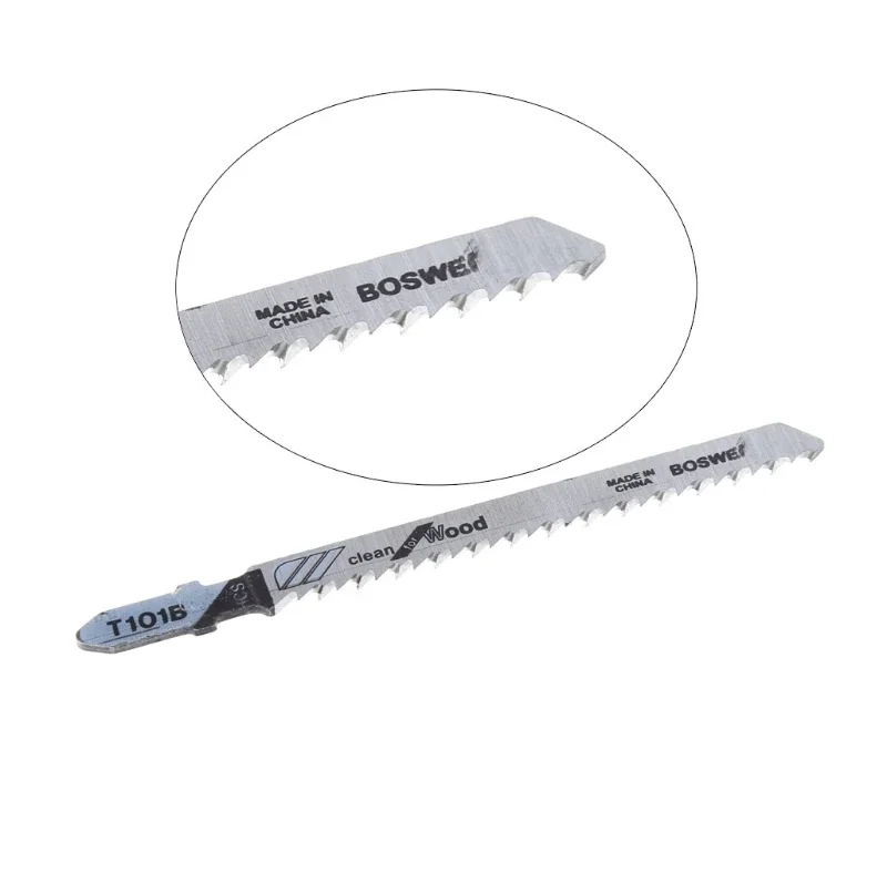 5 ชิ้น T101B HCS 100 มิลลิเมตรจิ๊กซอว์ใบมีดทำความสะอาดสำหรับไม้ T-Shank Jig