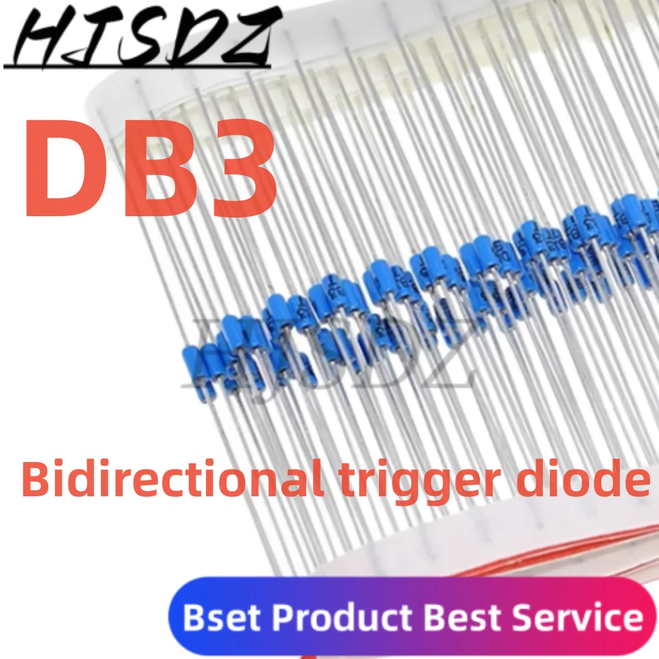 50PCS/Lot DB3 DB-3 Diac Trigger Diodes DO-35 DO-204AH DIP Blue Trigger Tube