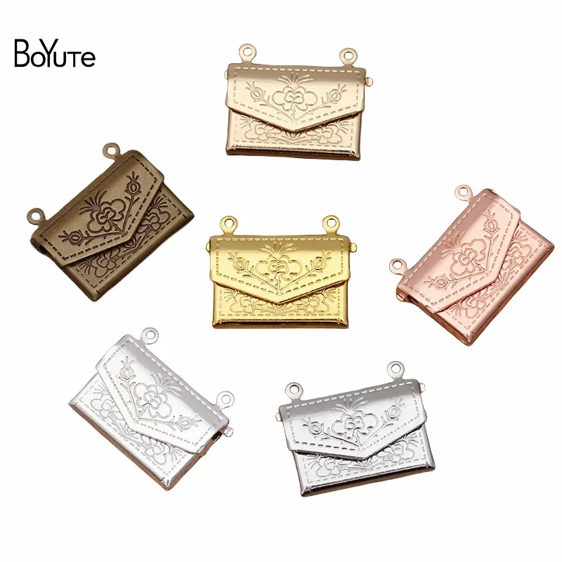 

BoYuTe (10 Pieces/Lot) 15*20MM Envelope Locket Floating Memory Photo Locket Pendant Charms for Jewelry Making