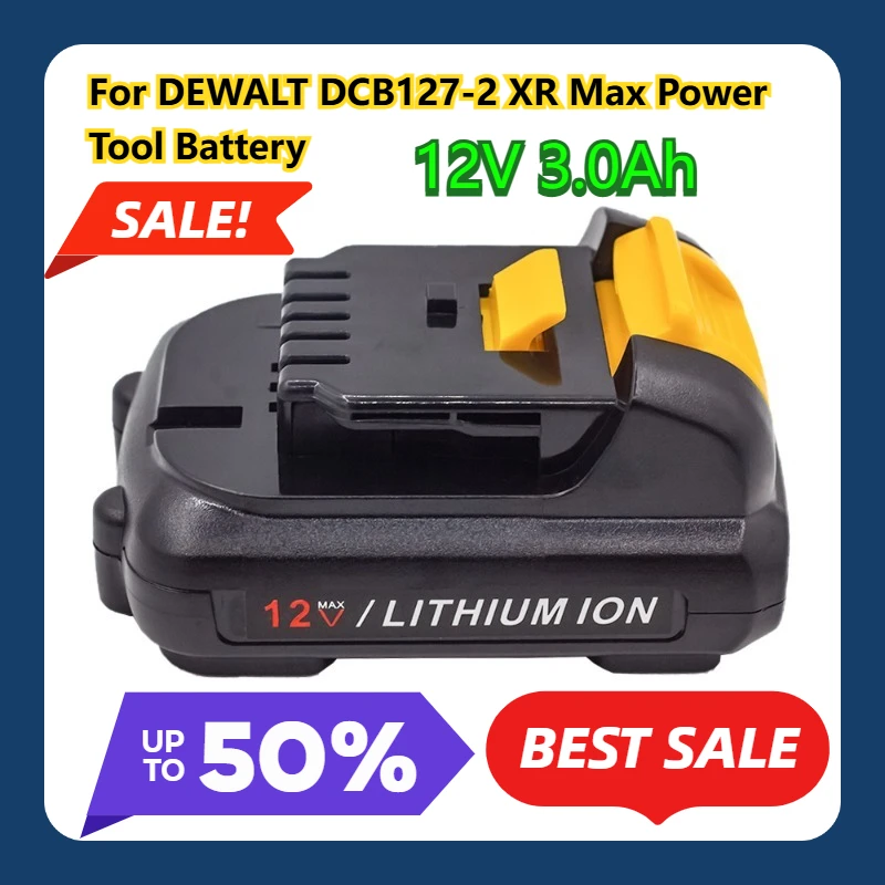 

For DEWALT DCB127-2 12V 3.0Ah XR Max Power Tool Battery