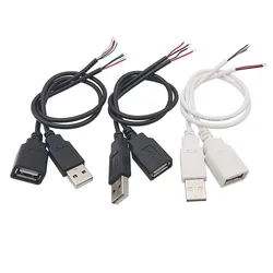 Cavo di alimentazione USB 0.3m/1m/2m 5V 2/4 Pin USB 2.0 tipo A spina maschio/connettore di prolunga del cavo di ricarica del caricatore del cavo Jack femmina