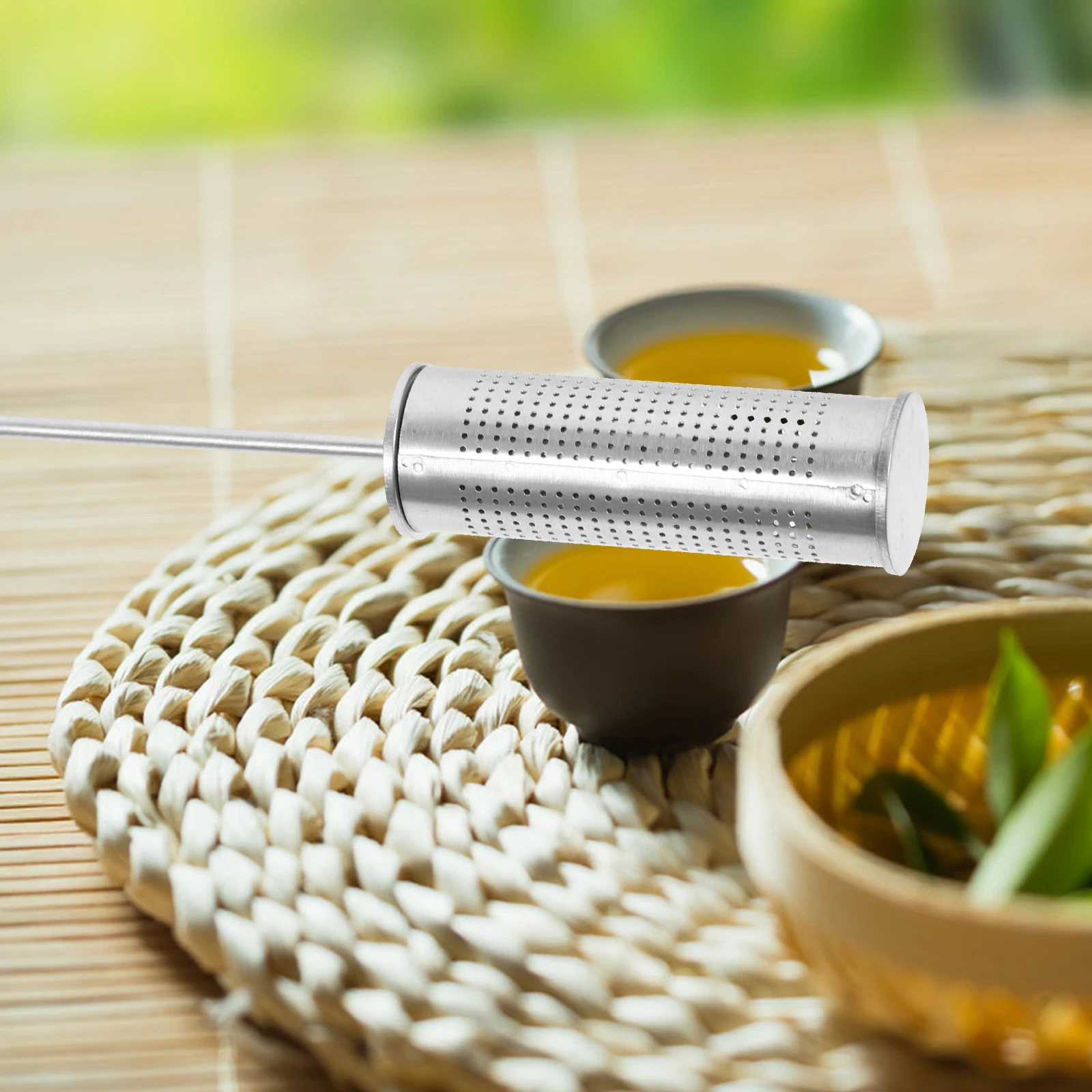 

Stainless Steel Strainer Fine Mesh Filter Tube Reusable Loose Leaf Infuser Metal Tea Holder Tube Practical Tea Filtering