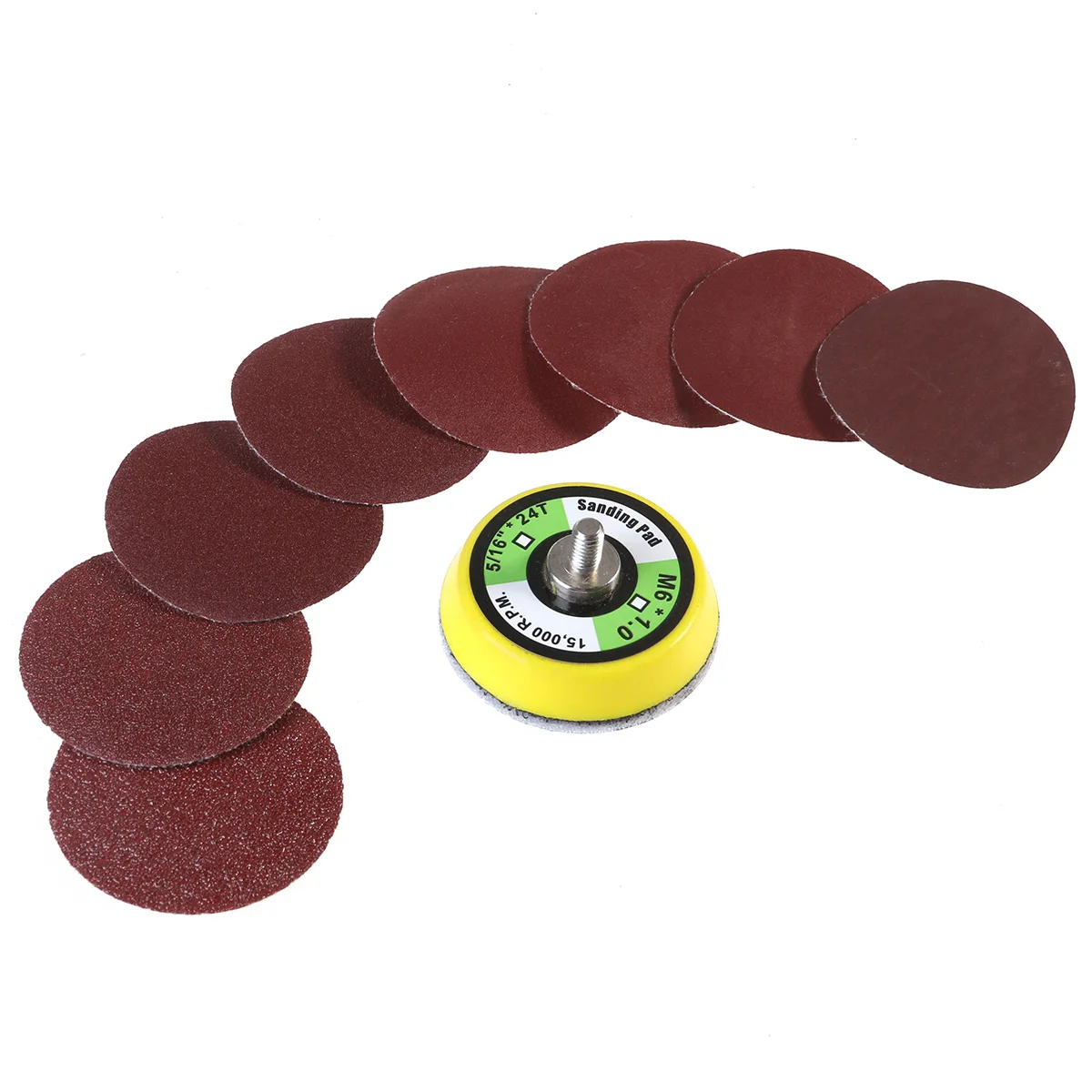 

Sanding Discs Polishing Plate 2 Inch Circular Pads Hook Loop Discs Pneumatic Chassis 60-2000 Grit Abrasive Non-Woven