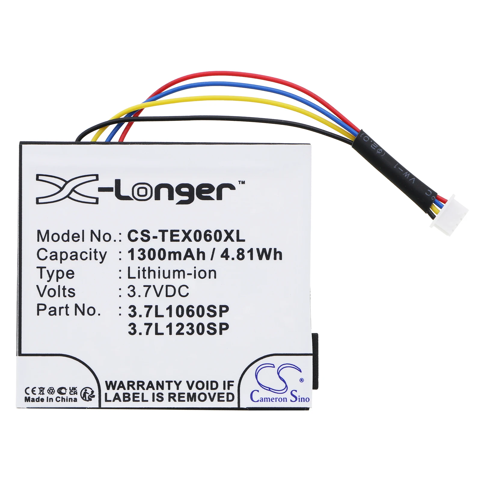 Calculator Battery 3.7V/1300mAh for Texas Instruments TI-84 C Silver,TI-84 Plus C,TI-Nspire CAS,TI-Nspire CX,TI-Nspire Touchpad