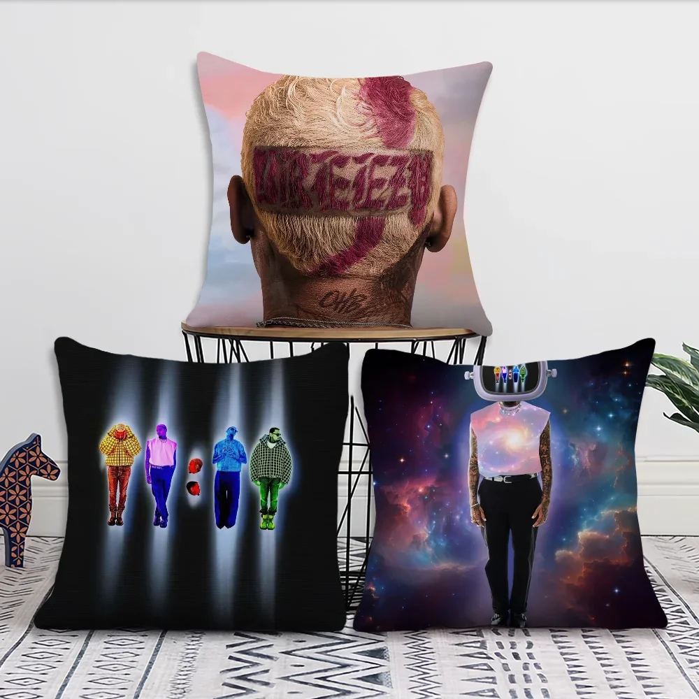 Rapper C-Chris Brown Decoration Room Home Sofa living Office Car Nordic Simplicity Pillow Cover