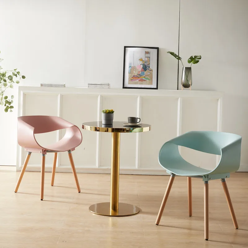 Modern Simple Dining Chair Nordic Luxury Plastic Restaurant Dining Chair Bubble Tea Cafe Living Room Home Furniture Sillas FYDC