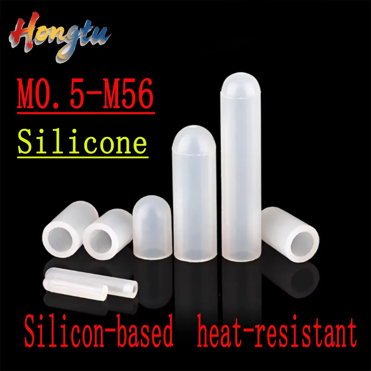 

Silicon-based heat-resistant protective sleeve screw, collision-proof powder coating, electroplated rubber dust cap