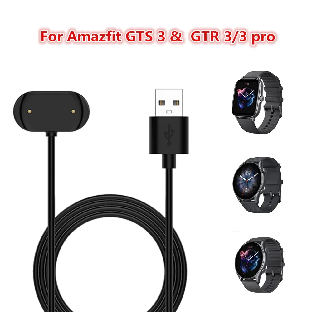 

1m USB Charging Cable For Amazfit Active Bip 5 GTR 4 GTR 3 Pro GTS 4 CHEETAH Watch Dock Charger For GTR 2e Bip u T-rex pro