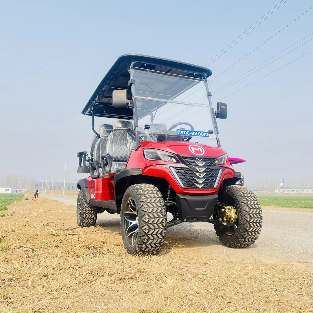 6 Seats Electric Golf Carts 4000W/5000W/7500W Sightseeing Cart Off Road Street Legal 48V 72V Lithium Battery Electric Golf Cart