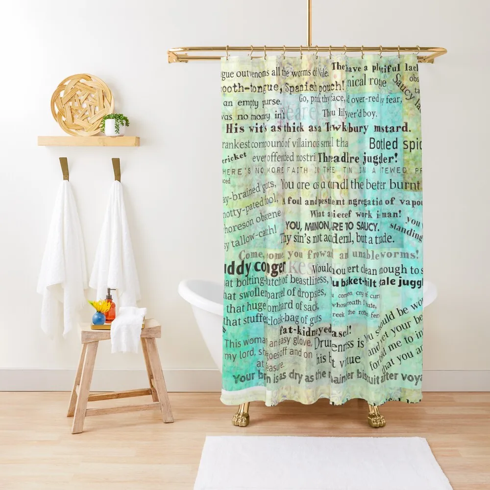 

Shakespeare’s Best Insults Shower Curtain Luxury Bathroom Anime Bathroom Shower Bath Bathroom Shower Set Curtain