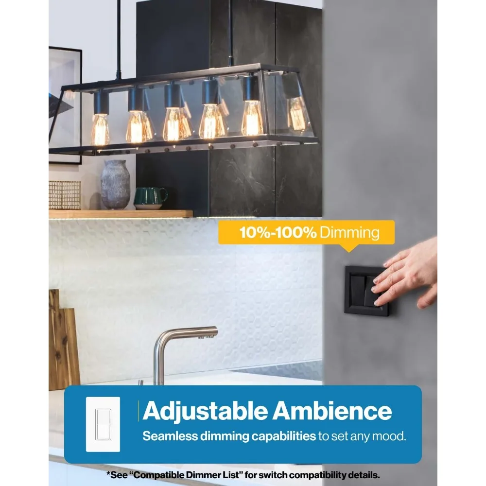 ヴィンテージフィラメントLED電球、100個パック、800ルーメン、8W、60W相当、昼光色5000K、E26ミディアムベース、防水、クリアG