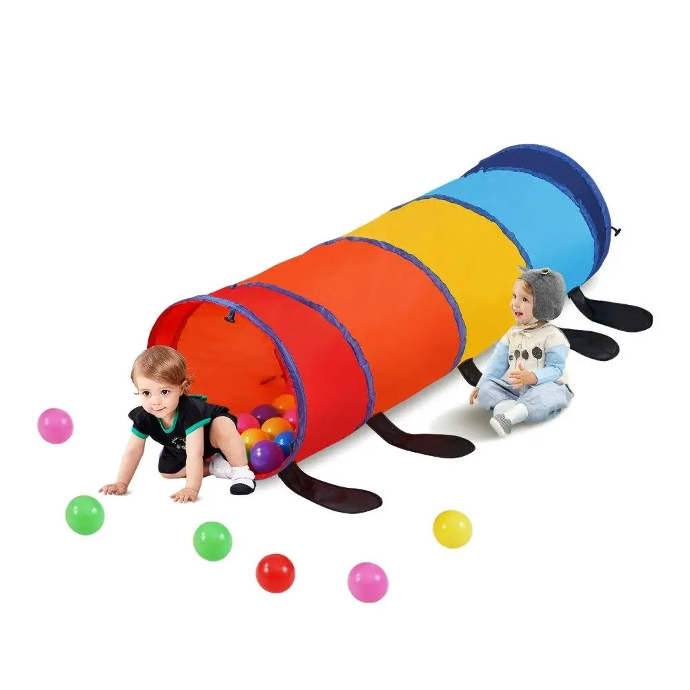 

Kids Play Tunnel Tent for toddlers Caterpillar Crawl Toy for baby or Pet Collapsible Gift for Kids Indoor Outdoor Use Multicolor
