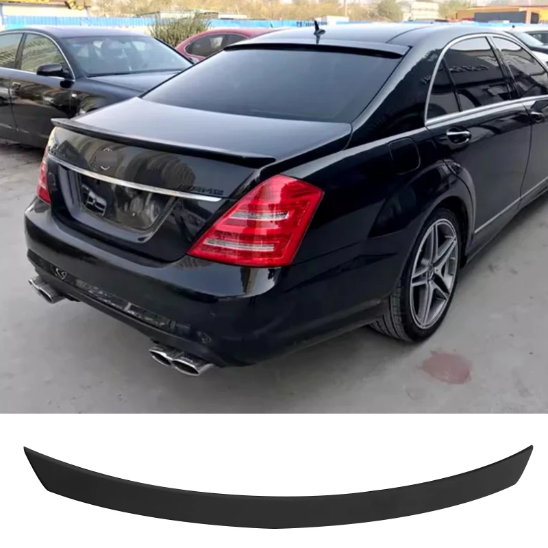 

Спойлер W221 для Benz S500, задний плавник S класса S300 350 600 2007-2012, заднее крыло автомобиля, аксессуары из АБС-пластика