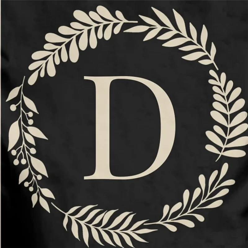 A44F-Garden Flag Double Sided Outdoor Wreath Letters Black Garden Flag Decoration