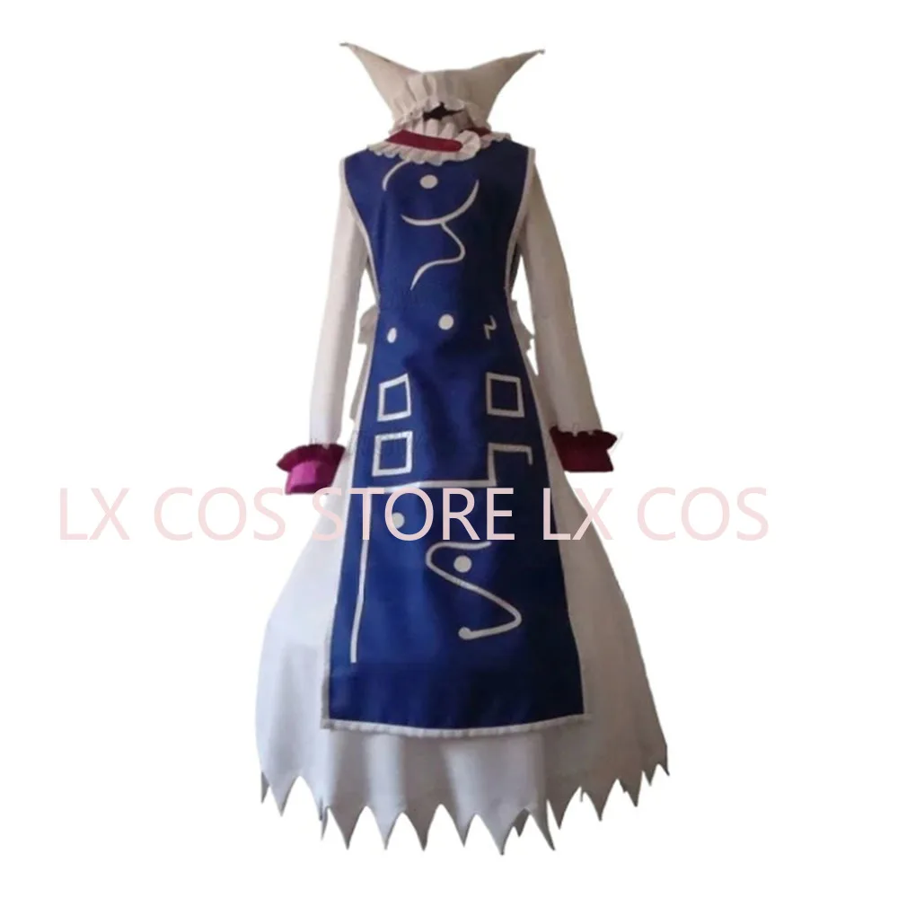 Anime Touhou Project Yakumo Ran Uniform Cosplay Costume with hat - view 2