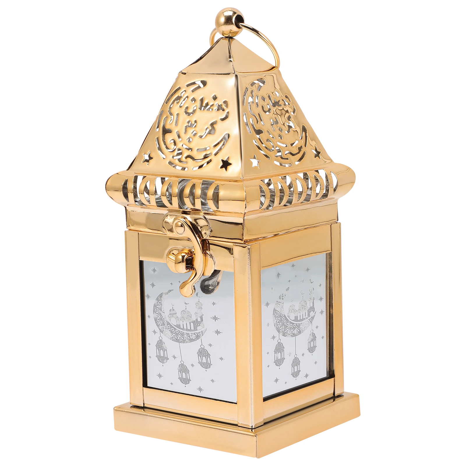 

Metal Decorative Lamp Led Lanterns Home Lights Ramadan Decorations Eid Candlesticks Materials Operated Fairy
