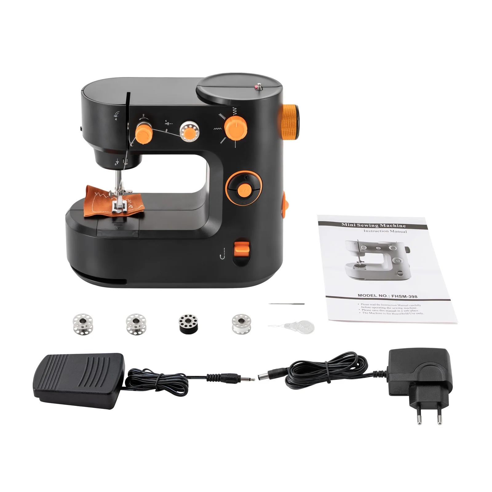 Haushalt Kleine Nähmaschine Mini Tragbare Nähen Desktop Automatische Nähmaschine DIY Hause Nähen Zubehör für Kleidung Se – Detail 7