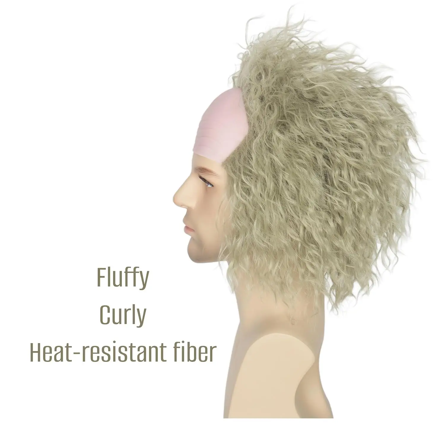 Perruque Verte Courte Désordonné avec Mèches Épiquantes pour Homme, Costume d'Halloween pour Adulte, Jus de Coccinelle, Ultraviolets