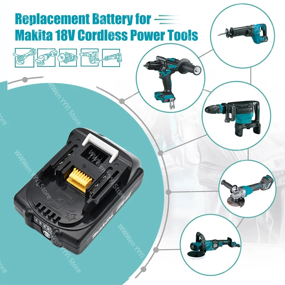 makita 18V Battery 5000mAh Rechargeable Li-ion Replacement Makita Handheld Electric Drill Power Tools BL1850 BL1830 BL1840 5.0Ah