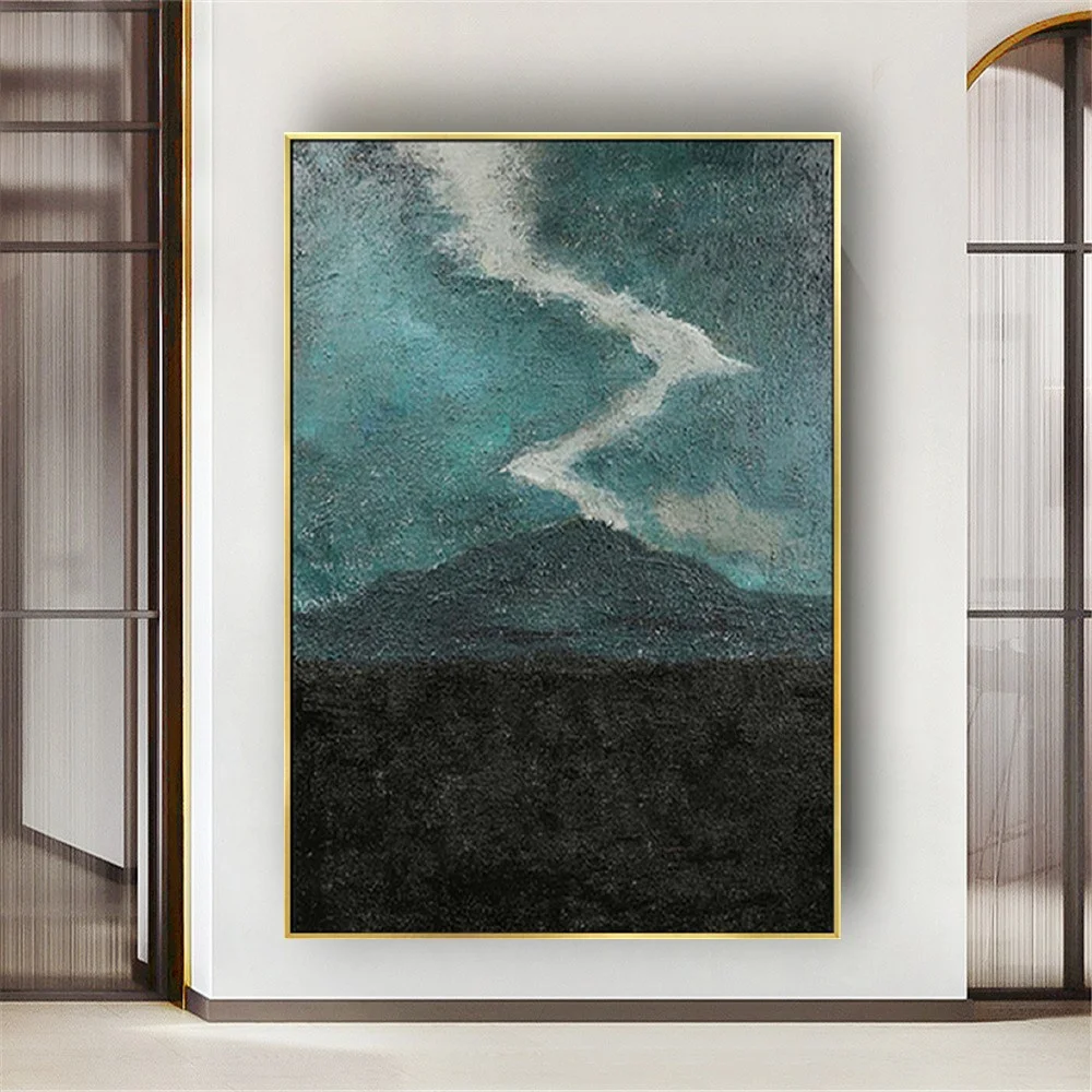 Full Of Imagination Painting Decor Wall Art Green Texture Abstract Hanging Picture Handmade Canvas Oil Paintings Decorate Room