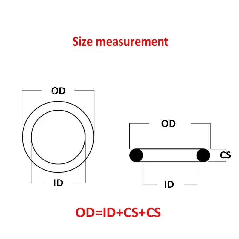 CS 2.4mm White Silicone O Ring Gasket Food Grade Waterproof Washer Round O Shape Rubber silicon ring o-ring OD 6~60mm cs go