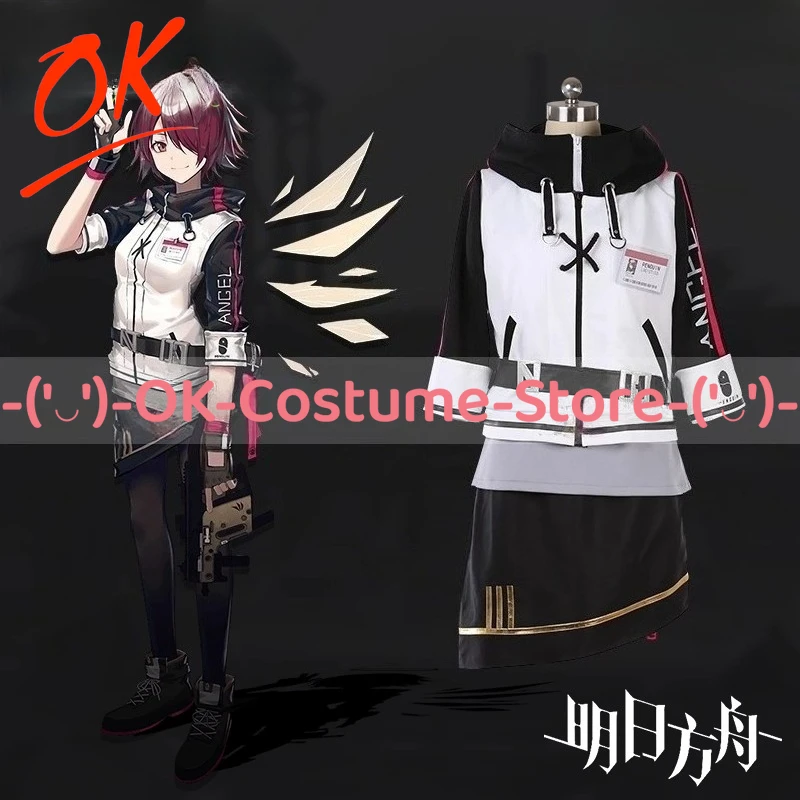 

[Customized Size] Arknights Exusiai Cosplay Costume Hoodie Waist Bag Game Character Outfit Halloween Carnival Party Uniform Suit