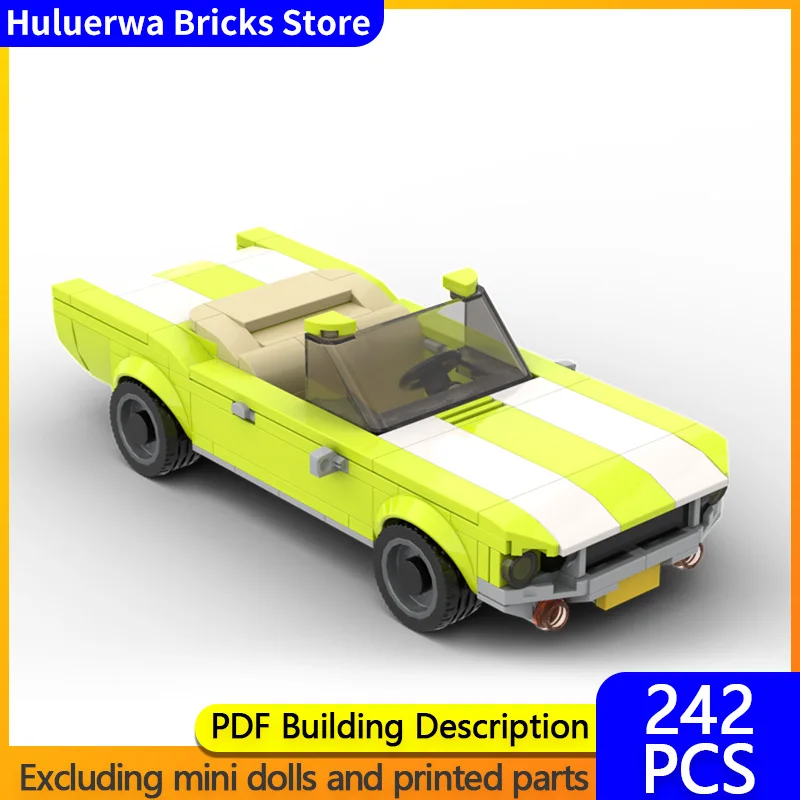 

Speed Racing Car Model MOC Building Bricks Mustang Convertible Car Modular Technology Children Holiday Gifts Assemble Toys Suit