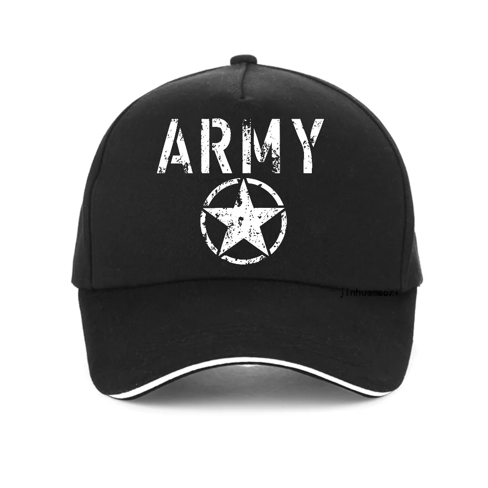 

ARMY and five pointed star print baseball cap Men's fashionable casual sports caps unisex adjustable snapback hats gorras