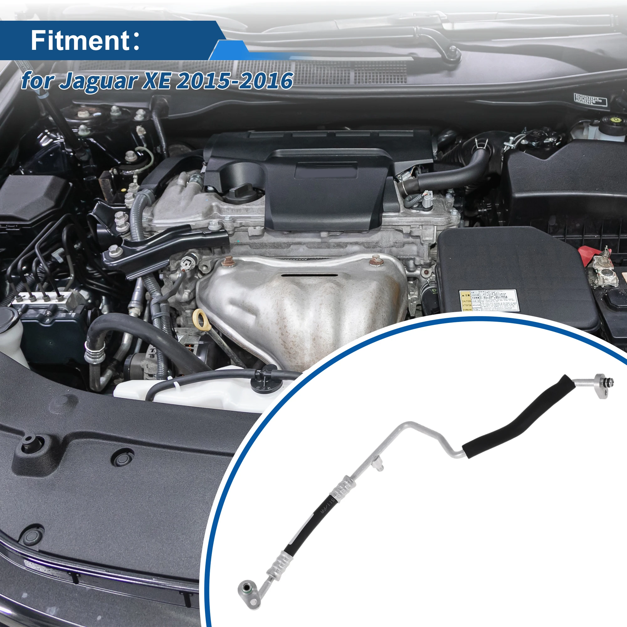 

UXCELL Шланг для жидкости хладагента кондиционера для Jaguar XE 2015-2016 Нажимной шланг Труба для кондиционера No T2H6667 Резиновый утюг