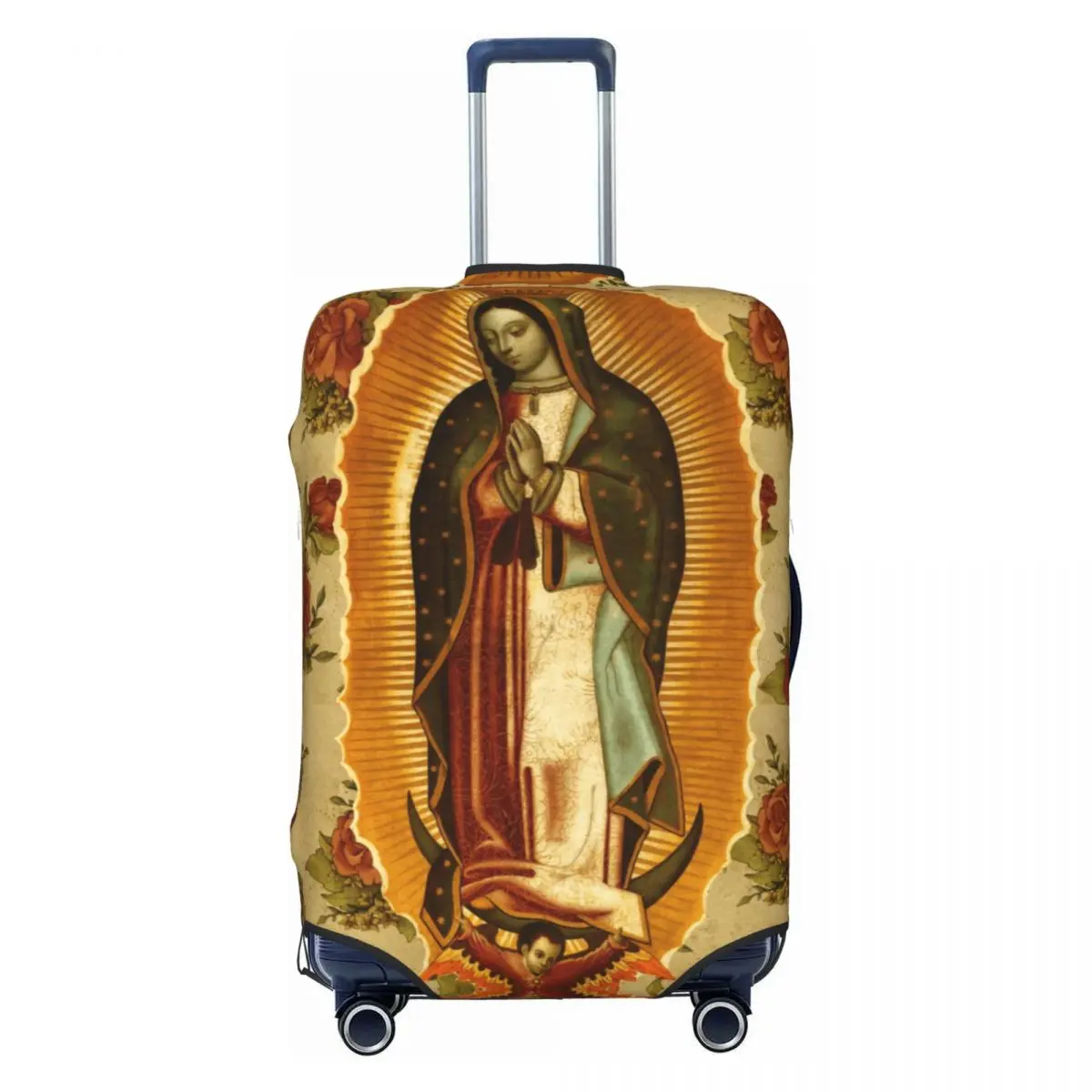 

Mexican Virgin Mary Of Guadalupe Luggage Cover Catholic Religious ChristianSaint Travel Suitcase Protective Covers Suit