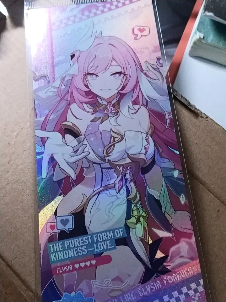 Honkai Impact 3 Valkyrie HD Reverse Direction Laser Paper Ticket Bookmark Postcard for Fans Gifts Collections Book Page Keychain