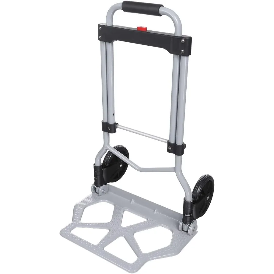 

Aluminum Folding Hand Truck and Dolly 220lbs Capacity Cart Ideal for Moving Heavy Loads Portable and Durable