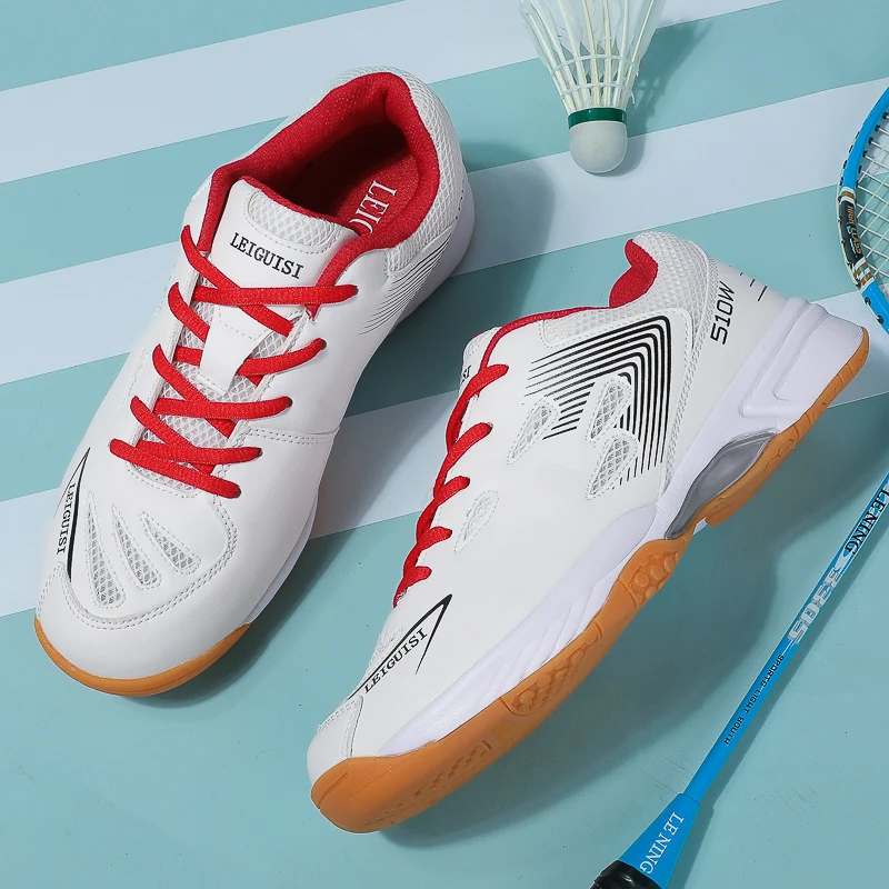 

2026 New Mens Badminton Shoes Lace Up Table Tennis Shoe Man Professional Tennis Shoes Men Big Size Men Gym Shoe