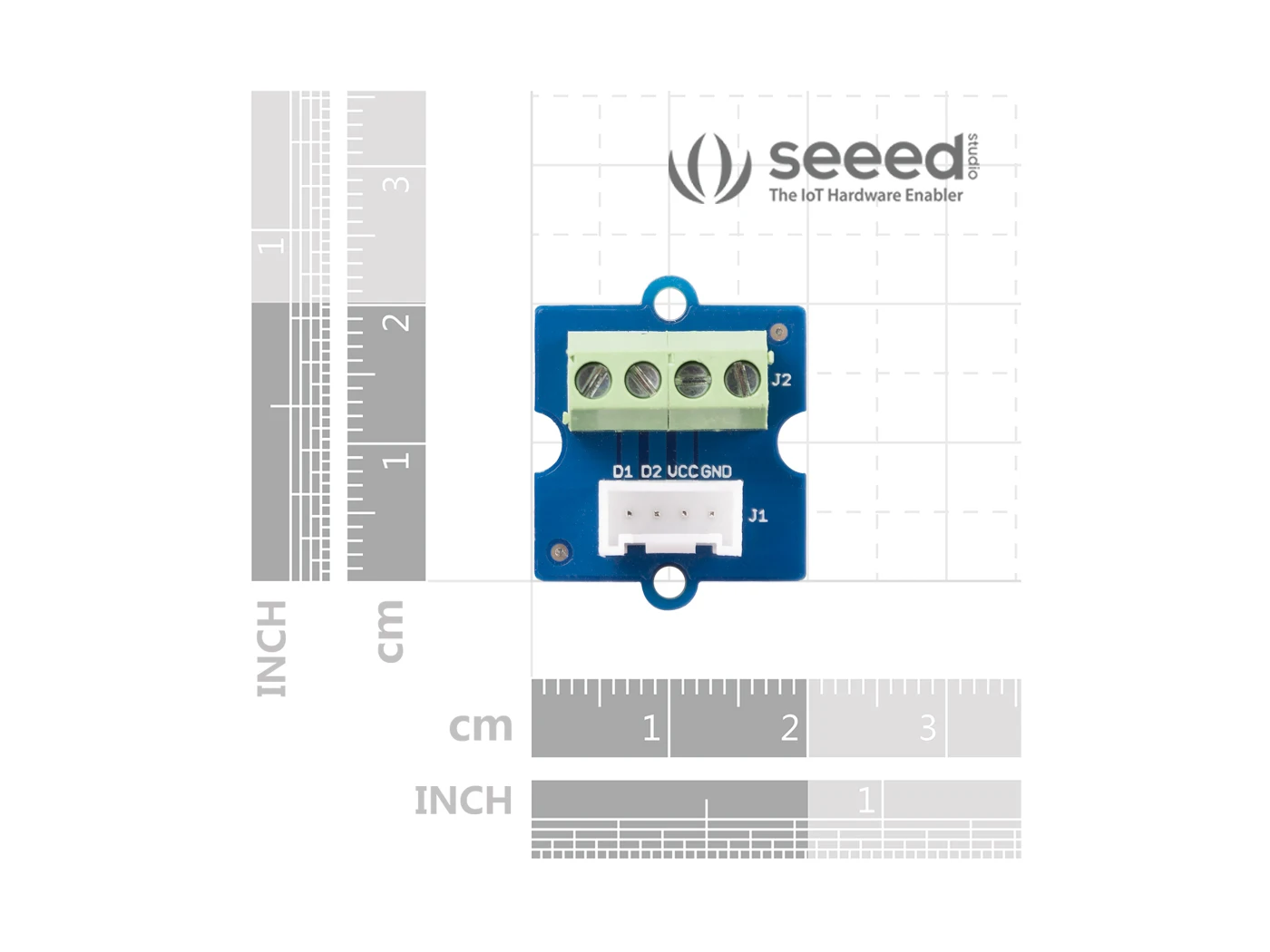 Grove Screw Terminal with four 3.5mm pitch pins rated up to 6A, accept 30 to 20AWG wire