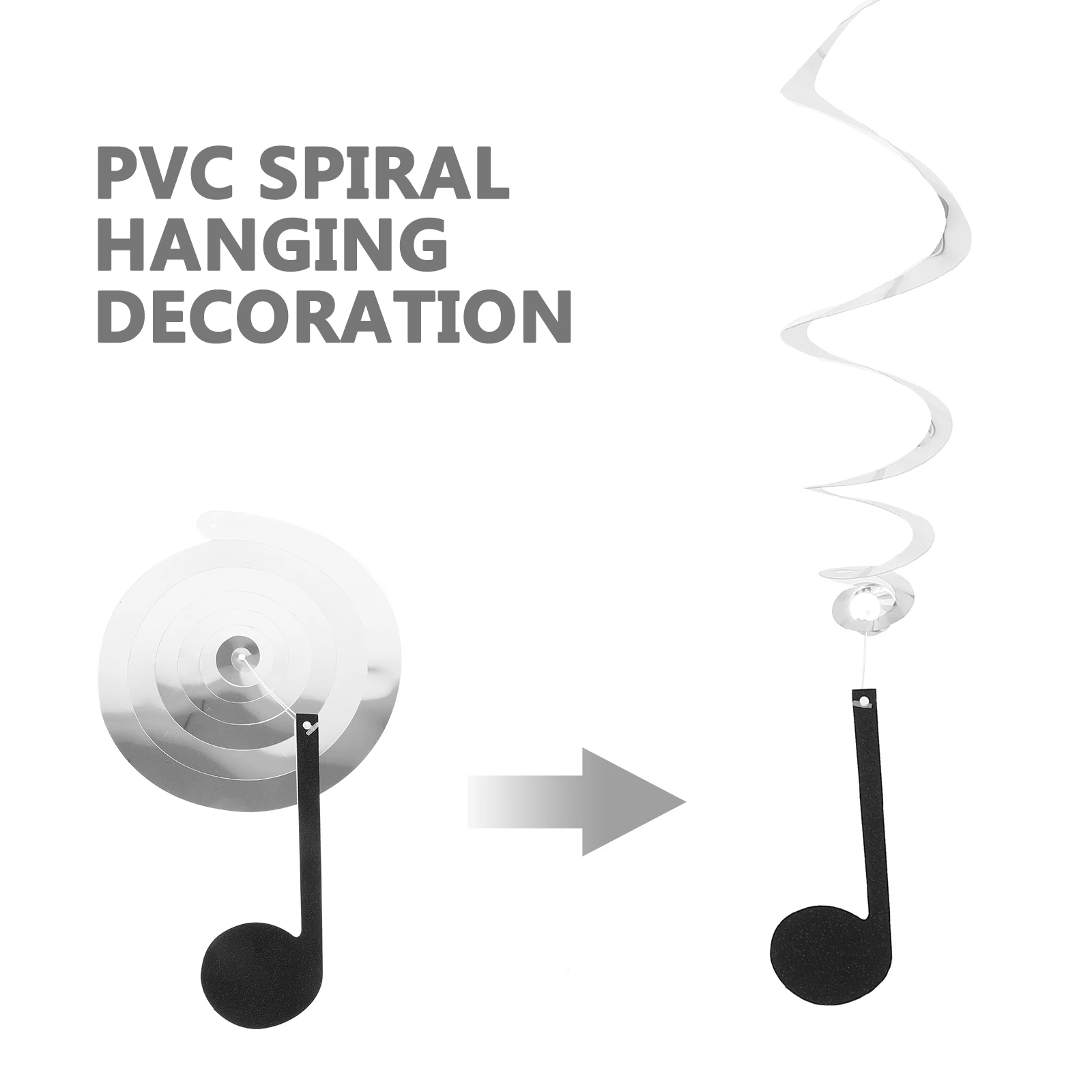 

12 Pcs Hanging Swirls Musical Note Pendant Party Supplies Decoration Theme Decorations Banquet