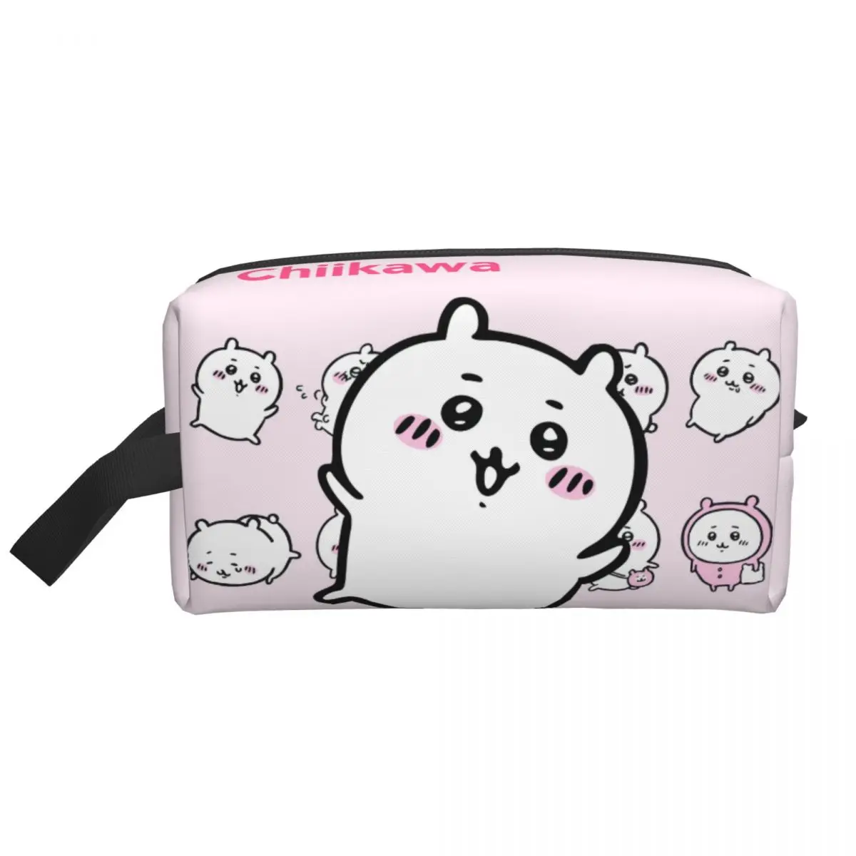 Custom Cartoon Chiikawa Anime Makeup Bag Women Travel Cosmetic Organizer Popular Manga Storage Toiletry Bags Doop Kit Case Box