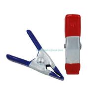 E74E 10Pcs Metal Spring Clamps 2 Inch Plastic Handle Clip Spring Clamps Soft Plastic Tips Grip Woodworking Grip Powerful Tool