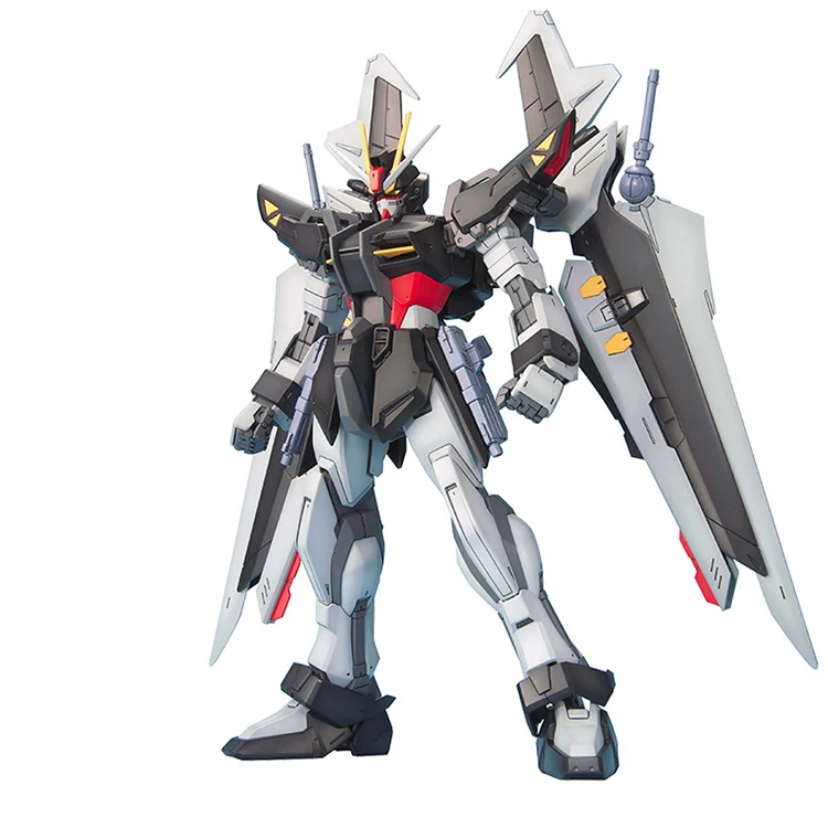 Bandai-Kit de garage Gundam 1/100, modèle authentique, série MG Strike Noir Anime, figurine d'action, jouets d'assemblage pour garçons, jouet à collectionner