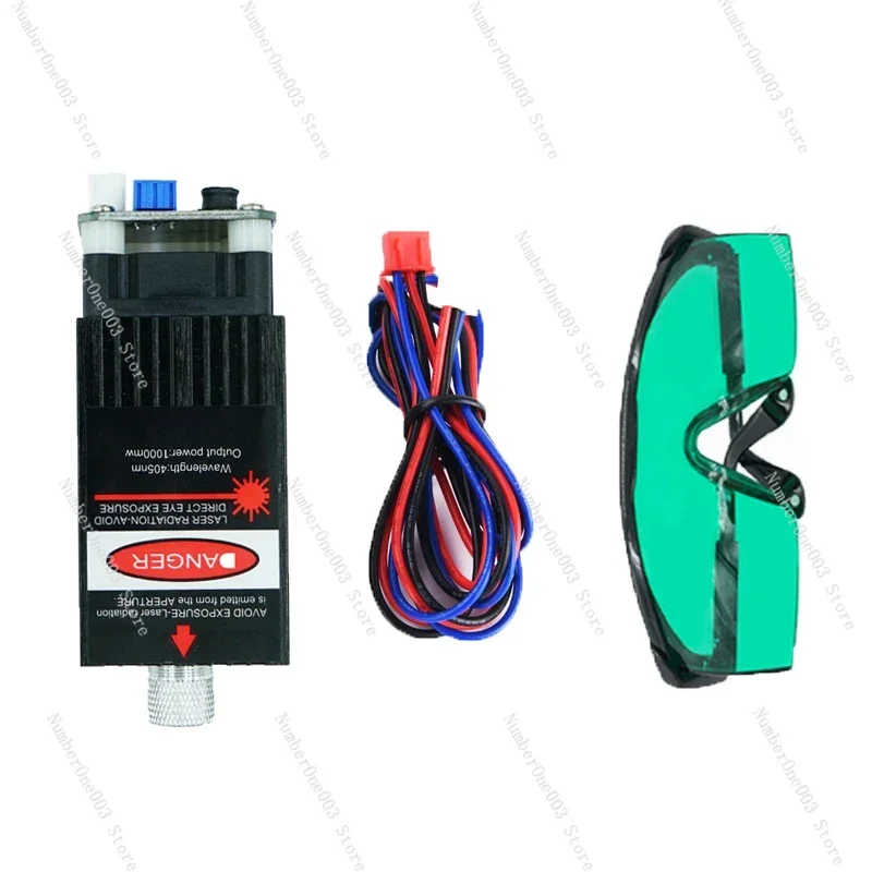 

1000 МВт 405 нм синий фиолетовый лазерный модуль фокусировка лазерная гравировка, 1 лазерная трубка, диод лазерного модуля