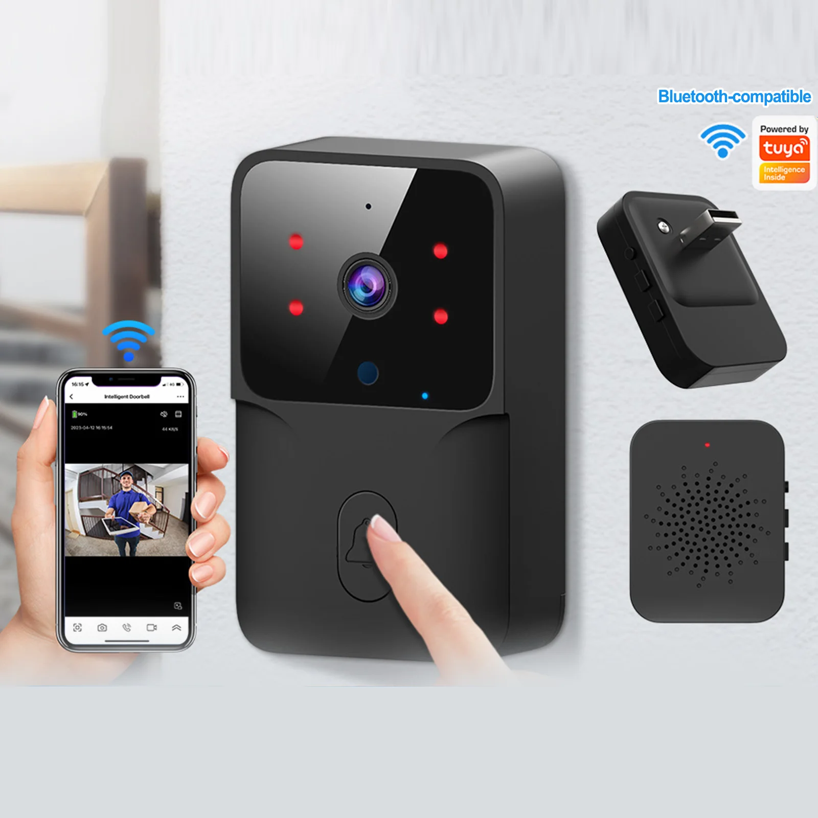 WiFi For Smart Video Doorbell providing Enhanced Security Features like Voice Intercoms and Cloud Backup Solutions