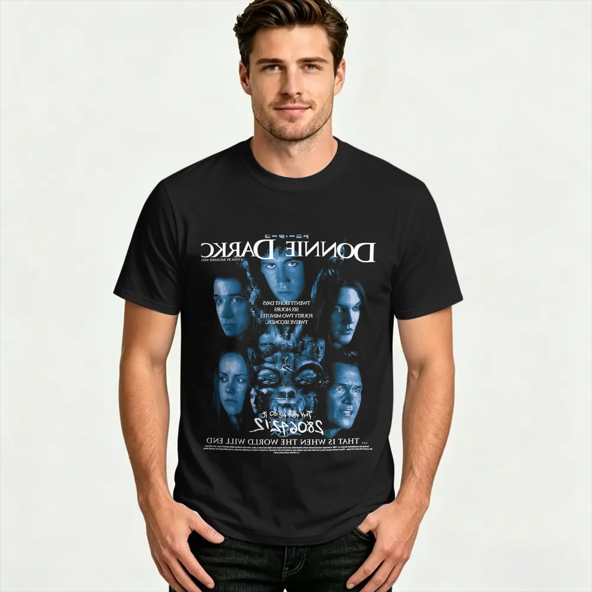Donnie Darko That is when the world will T Shirt Hip Hop T Shirts Short Sleeve Streetwear Tshirt Beach Pure Cotton Oversize Tees