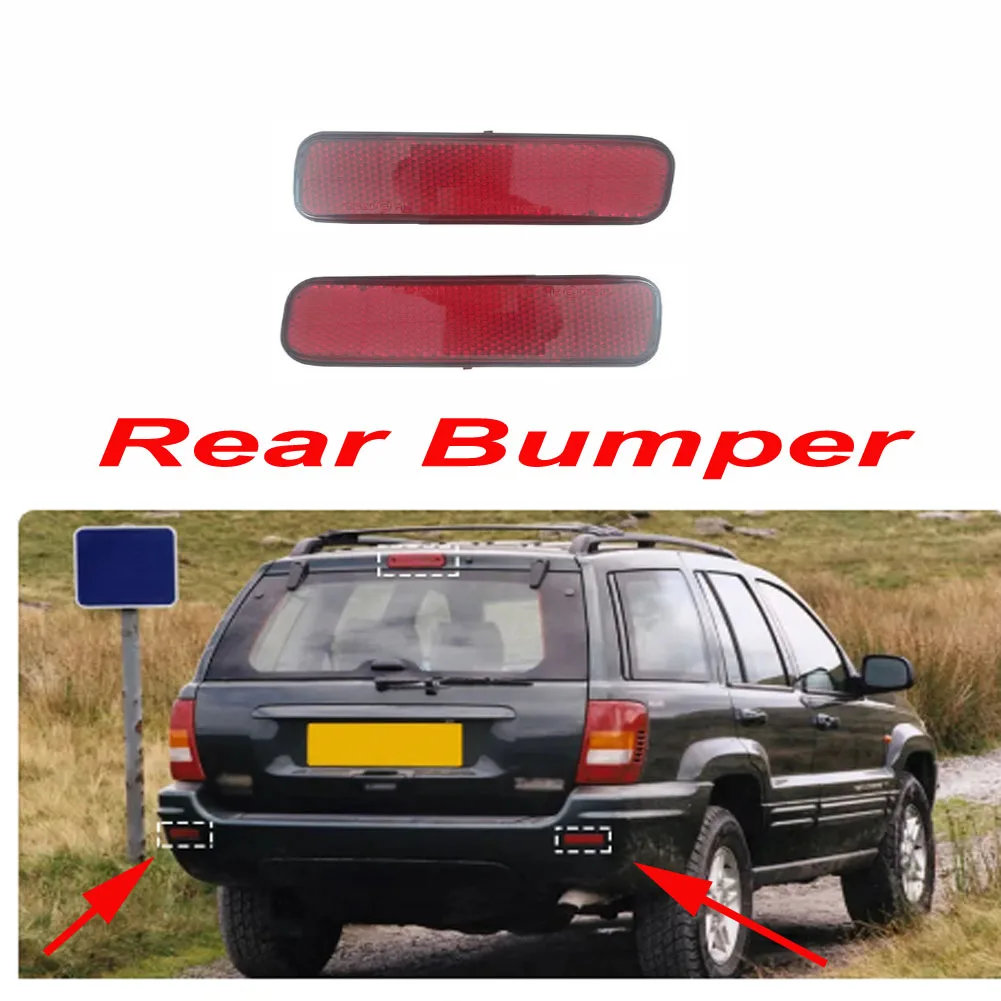 

Auto LED Rear brake light Rear Bumper Reflector Marker Light For Jeep Grand Cherokee 1999 2000-2006 56022639AA 56022638AA