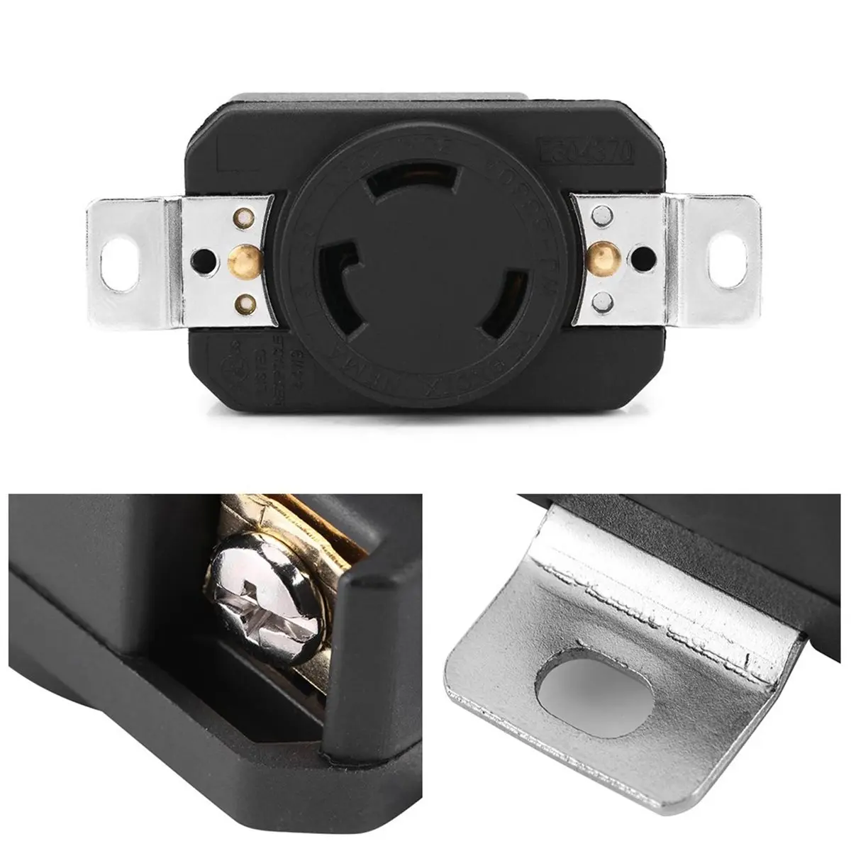 618 Mega Sale NEMA L6-30R 30 Amp 250 Volt Locking Female Wall Outlet Receptacle for Industrial Use US 3 Wire Grounding Flush