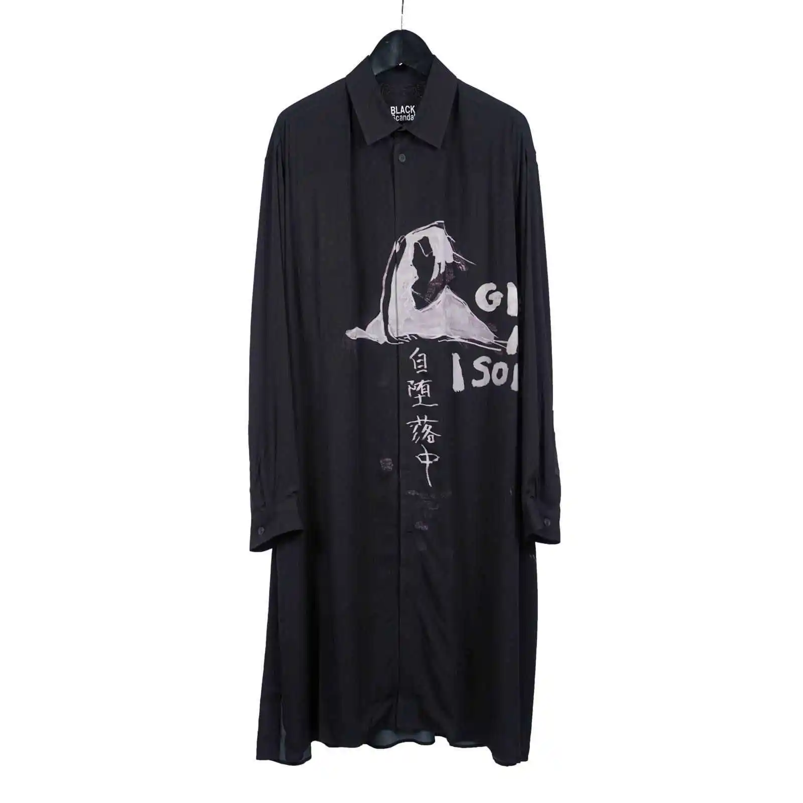 

TOP-YAMAMOTO original Japanese design dark and niche loose long-sleeved shirt top for both men and women