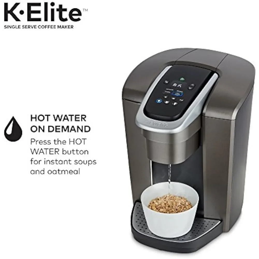 Keurig K-Elite جهاز صنع الكوب الفردي ، وآلة صنع القهوة ، وصلصة ناعمة ، 12 أونصة. حجم الشراب