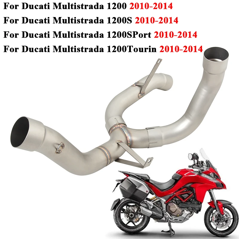 

Motorcycle Exhaust Systems Slip On For Ducati Multistrada 1200 1200S 1200SPort 1200Tourin 2010 - 2014 Link Pipe Connect Original